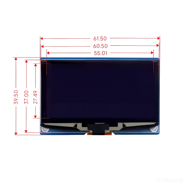 2.42inch OLED Display Module, 128x64 Resolution, SPI / I2C for Raspberry Pi, Arduino, STM32, ESP32, Jetson Nano