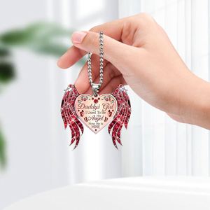 Nouveau pendentif en acrylique en forme de cœur pour la Saint-Valentin, accessoires d'amour 2D, adaptés au rétroviseur de voiture, aux sacs à dos - Product Image 1
