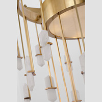 Lámpara de techo de entrega de piedra Natural XZ, diseño de iluminación de cocina, colgante de mármol, habitación de alabastro, candelabro LED de latón personalizado de cobre
