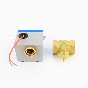 Vanne à boisseau sphérique électrique bidirectionnelle en laiton DN15-25 pour climatisation centralisée et remplacement de vanne solénoïde de chauffe-eau - Product Image 3