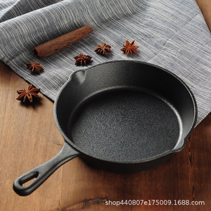 <b>Cast</b> Iron Frying Pan Round Non Stick Durable For Induction Cooking Pancake Crepe Egg Griddle <b>Hand</b> Wash Only - Product Image 3