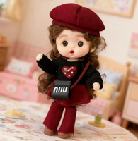Poupée Mannequin Unisexe de 14 cm et Ensemble de Vêtements Miniatures DIY avec Vêtements en Plastique et Cheveux Personnalisables pour Enfants
