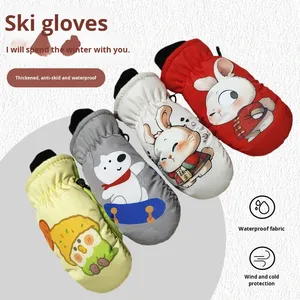 Gants de ski <span class=keywords><strong>pour</strong></span> enfants à doigts entiers de conception mignonne âgés de 2 à 5 ans Gants de sport Mitaines imperméables <span class=keywords><strong>pour</strong></span> enfants <span class=keywords><strong>pour</strong></span> les sports d'extérieur - Product Image 2