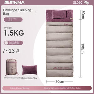 Saco <span class=keywords><strong>de</strong></span> <span class=keywords><strong>dormir</strong></span> tipo sobre moderno para adultos, grueso, <span class=keywords><strong>de</strong></span> algodón hueco, cálido, <span class=keywords><strong>de</strong></span> poliéster, tela <span class=keywords><strong>de</strong></span> pongee Chunya, para las cuatro estaciones, para exteriores. - Product Image 4