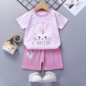Conjunto de Verano de Manga Corta para Niños, Camiseta de Algodón para Niña, Ropa de Bebé, Ropa Infantil Coreana - Product Image 5