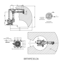 BORUNTE Brazo de robot industrial profesional BRTIRPZ3013A Paletización de seis ejes Brazo de 1850mm 130kg Manejo de carga útil Motor PLC central