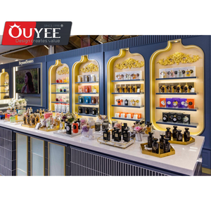 Tienda minorista de perfumes de lujo Diseño de interiores Arabia Saudita Elegancia Estantes de exhibición de perfumes Exhibición de aromas Centro comercial Perfume Bar Kiosco - Product Image 1