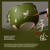 Nouvel ensemble de thé matcha en céramique Dehua de style chinois, huit pièces, avec bol à matcha, fouet à thé, passoire et brosse