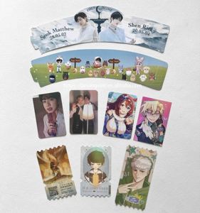 Kpop Merchandise Supplier Customizable Paper Kpop Products Custom Kpop Cupsleeve Holographic Concert Tickets Photocards