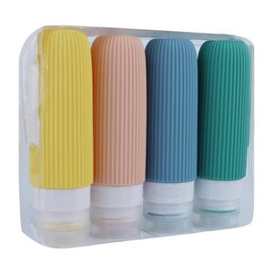 Ensemble de flacons de voyage approuvés par la TSA de 3 oz, ensemble de tubes souples portables pour articles de toilette, kit de flacons de voyage en silicone rechargeables - Product Image 6