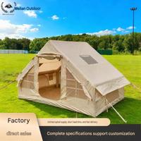 Tentes de camping gonflables OEM en gros avec pompe, installation facile, imperméables, résistantes au vent, pour 4 saisons, cabane Oxford, une chambre