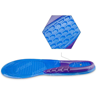 Semelle intérieure de sport en gel de silicone avec message souple et absorption des chocs pour la course à pied