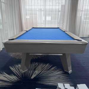 Mesa de Billar 2025, Venta Caliente, Patas de Madera Maciza, Pizarra de 25 mm, 9 pies, Color Gris, Mr. Sung - Product Image 5