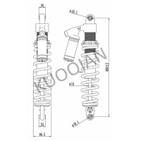 Amortisseur arrière pour CF 500 800 ZForce 950 1000 EPS SSV ZF1000 CF1000US CF1000UTR OEM 7000-060500-20000 Pièces de moto