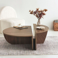 Table basse marron de forme spéciale en bois Design créatif maison meubles de salon ensemble de tables basses