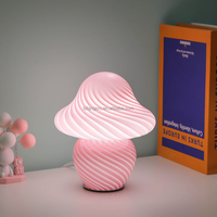 Lampe de table en verre de Murano à intensité variable, lampe de bureau LED vintage en verre, lampe de table en verre de Murano alimentée par USB