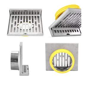 <span class=keywords><strong>Drain</strong></span> de sol d'angle en acier inoxydable personnalisé en forme de L pour douche, salle de bain, salle <span class=keywords><strong>humide</strong></span>, anti-corrosion, installation facile, tuyau de 110 mm, 5 ans - Product Image 2