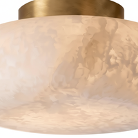 Luminaire de plafond moderne minimaliste en albâtre naturel pour couloir et chambre, lampe décorative de luxe française tout en cuivre