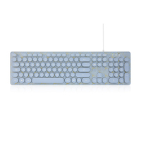 Fabricant de clavier personnalisé Clavier filaire de bureau rétro à touches rondes mignonnes