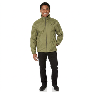Men's Waterproof Rain Jacket <b>Canvas</b> Nylon Polyester High Street Design Windproof Features Front Logo Wholesale Service Pakistan - Product Image 1
