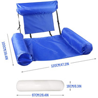 Chaise de piscine flottante gonflable Chaise de piscine gonflable pliable Hamac d'eau de plage Lit d'air pour adultes