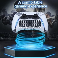 Clavier QWERTY sans fil portable avec fonction de chat vocal pour manette PS5, accessoire de jeu