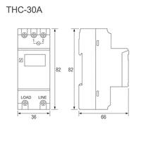 Minuteur programmable numérique THC-30A 30A 220V à montage sur rail DIN, contrôleur horaire hebdomadaire LCD, 16 groupes marche/arrêt, qualité industrielle
