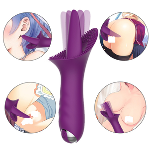 Mainan seks wanita vibrator isi ulang alat pemijat klitoris stimulasi klitoris vibrator lidah jilat