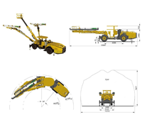 Perceuse hydraulique à double flèche pilotée par PLC TZ2S avec plateforme de service pour le forage de goujons de roche et de trous de dynamitage