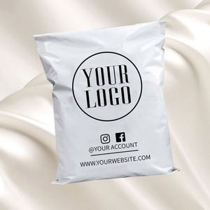 Designed Large Custom Color White <b>Waterproof</b> Custom Size Poly Bag Roll Eco-friendly Recyclable Self-adhesive Shipping Shoes Fur - Product Image 1