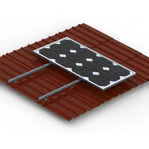 यूens आवासीय टाइल छत एल्यूमीनियम pv सौर सहायक उपकरण पैनल बढ़ते रैक ब्रैकेट स्ट्रैस्टर सिस्टम किट