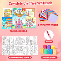Joycat – Kit de dessin créatif pour enfants, avec peinture à l'aquarelle, motifs de dessins animés en plastique, idéal pour l'éducation et le divertissement – Nouveauté très prisée