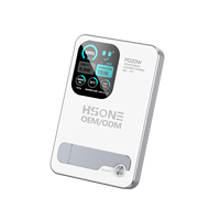 LY10 3-in-1 Magnetische Powerbank mit TFT-Display, 15W Kabelloses Laden, 20W PD Schnellladung, Integrierter Ständer, Aluminium-Glas, OEM