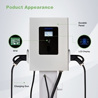 Nouvelle borne de recharge DC haute efficacité 60 kW, double pistolet personnalisé 40 kW, chargeur rapide DC pour véhicules électriques GBT, stations de recharge EV par estampage