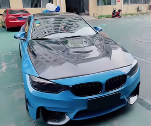 Kit de Carrocería con Cubierta de Motor Delantera de Fibra de Carbono para BMW M3 M4 F80 F82 F83 Estilo IMP; Cubierta de Motor Transparente - Product Image 2