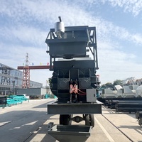 Centrale à béton mobile entièrement automatique prête à l'emploi, équipement de malaxage portable YHZS25/35, station de malaxage de petite capacité, prix usine