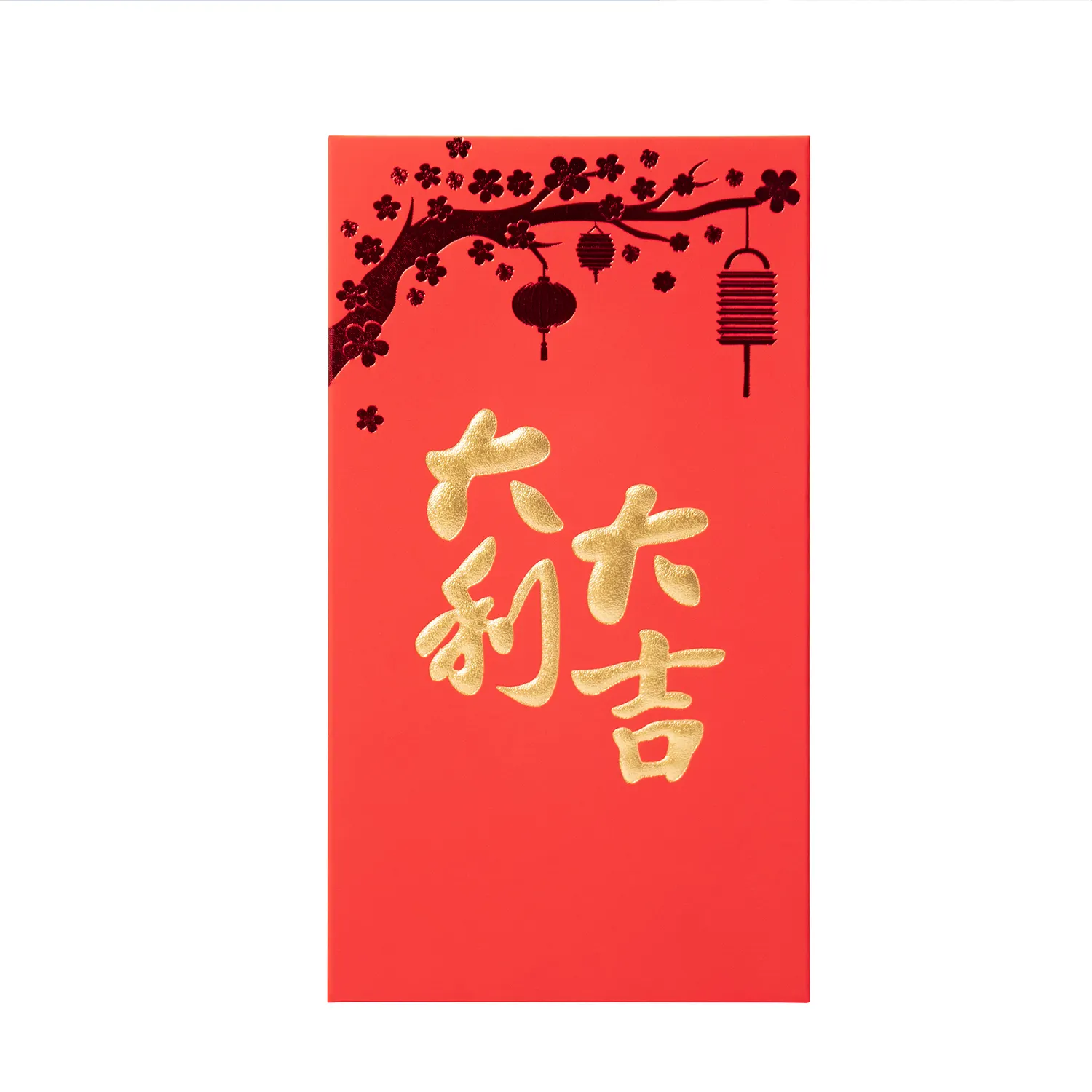 Custom Printing Red Paper Envelopes 2023 Design Best Wish New Year Lucky Red Pocket Envelop