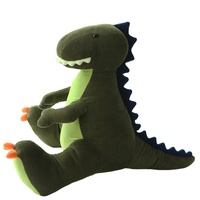 Peluche dinosaure en tissu de coton avec doublure en maille lavée, rembourrée en coton PP, 31-50 cm, coussins décoratifs pour voiture, cadeau d'anniversaire