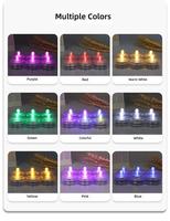 Bougie LED sans flamme submersible en plastique coloré, étanche, pour décoration de bocal à poissons, idéale pour Noël et les fêtes