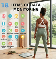 Balance connectée intelligente de pointe pour l'analyse corporelle et l'analyse de l'IMC, avec Bluetooth, pour salle de bain