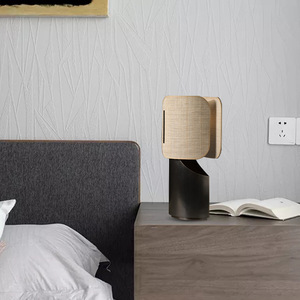Lámpara de Mesa de Madera de Estilo Japonés Minimalista Moderno, Luz de Noche de Inspiración Zen, Producto Personalizado Creativo Artístico Chino Nuevo - Product Image 3