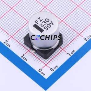 ตัวเก็บประจุอิเล็กโทรไลต์อะลูมิเนียมแบบ SMD รุ่น FZ330UF50V90RV0142 ขนาด D12.3xL13.5 มม. ความจุ 330uF 20% 50V 650mA-120Hz - Product Image 1