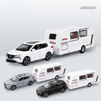 Modèle de SUV Nissan X-Trail en alliage moulé sous pression 1:32 avec roues mobiles, couleur blanc/noir, jouet pour enfants à tirer en arrière, cadeau