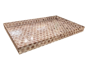 Bandeja de Madera para Servir con Diseño Moderno, Hecha a Mano con Mosaico de Nácar, Bandejas Rectangulares Personalizables para Almacenamiento, Venta al por Mayor en Vietnam - Product Image 6