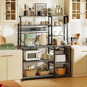 SENYU Modern Metal <b>Kitchen</b> Storage Rack With 6 Shelves Durable Design For Stability - Product Image 1