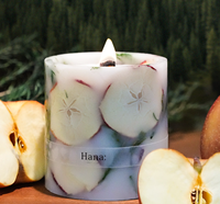 Coffret Cadeau Bougie Parfumée Pomme Sauvage Faite à la Main en Cire de Soja, Parfum Longue Durée pour la Maison, les Chambres, Anniversaires, la Fête des Pères, Diwali