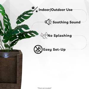 Nieuwe stijl elektrische draagbare rechthoekige vezelhars weerbestendige watervalfontein binnenwaterpartij - Product Image 6