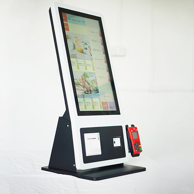 Desktop Style Touch Screen POS Digital Menu Boards Display Self Service Ordering Indoor Restaurant Kiosk SDK 3-Year Warranty