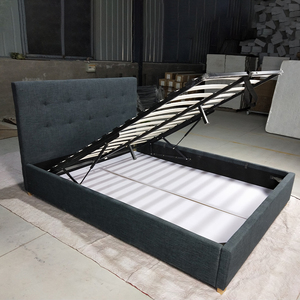 Cama Tapizada Personalizada 2026, Cama de Tela Suave Tamaño Completo, Camas de Madera con Almacenamiento, Estilo Antiguo, Lujoso y Moderno, Tamaño King - Product Image 5