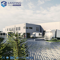Bâtiments d'usine préfabriqués en acier galvanisé à grande portée, entrepôt stable, atelier, conception industrielle certifiée CWB, garantie de 2 ans